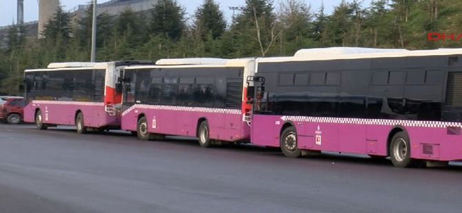 İstanbul’da halk otobüsleri kontak kapattı