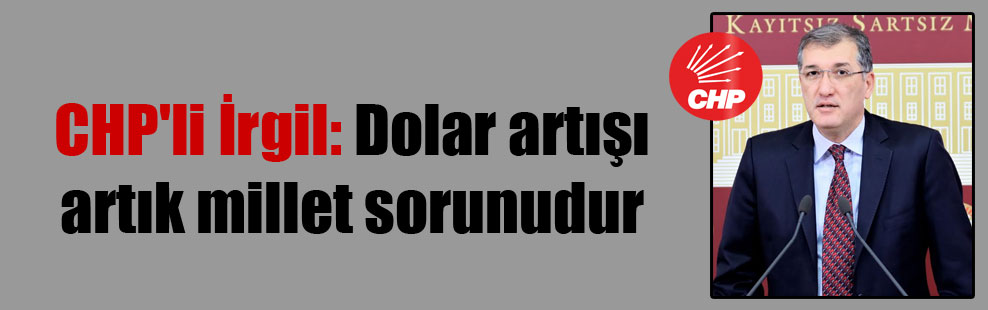 CHP’li İrgil: Dolar artışı artık millet sorunudur