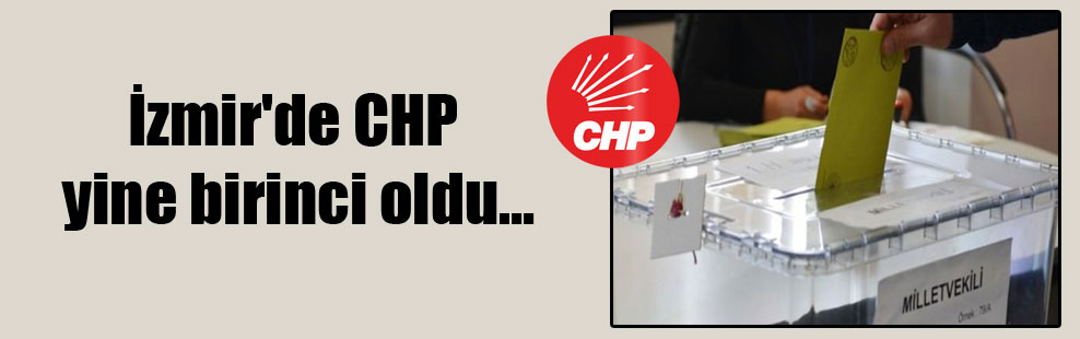 İzmir’de CHP yine birinci oldu…