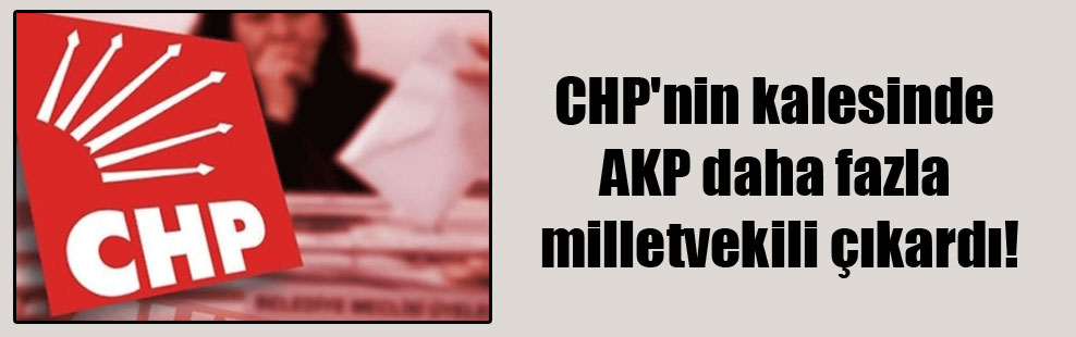 CHP’nin kalesinde AKP daha fazla milletvekili çıkardı!
