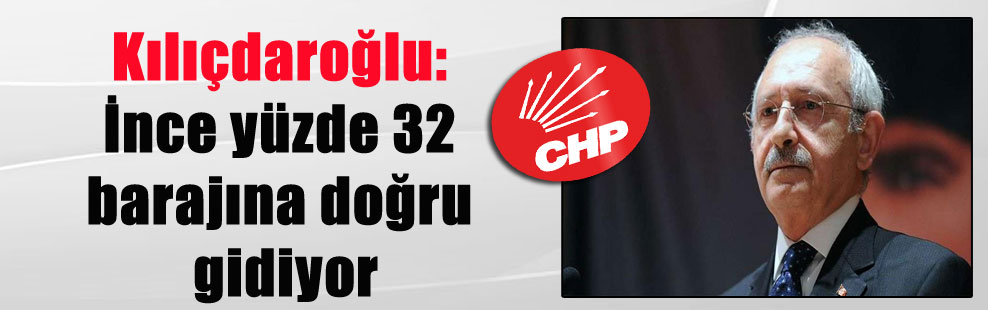 Kılıçdaroğlu: İnce yüzde 32 barajına doğru gidiyor