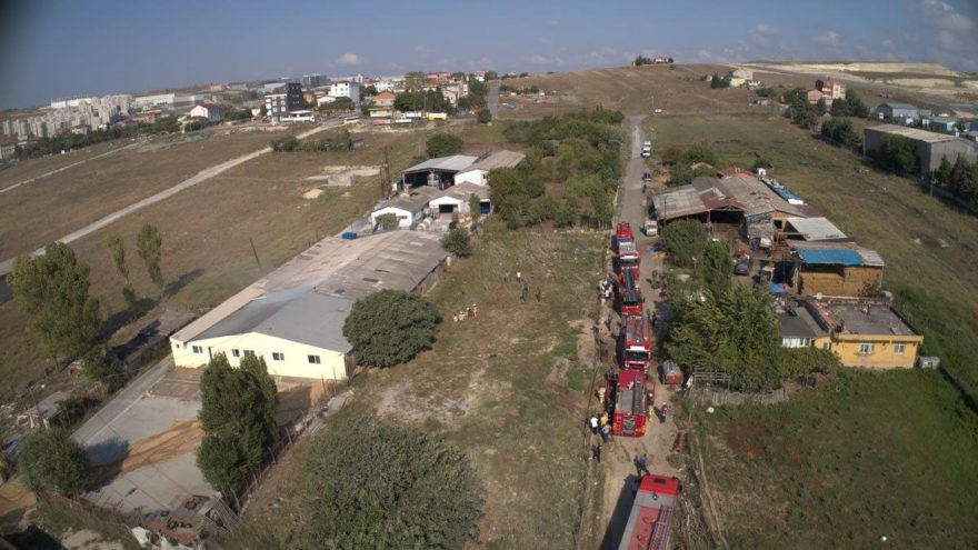 Hadımköy’de fabrikada asit kazanı patladı