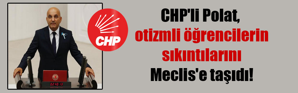 CHP’li Polat, otizmli öğrencilerin sıkıntılarını Meclis’e taşıdı!