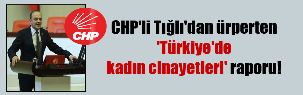 CHP’li Tığlı’dan ürperten ‘Türkiye’de kadın cinayetleri’ raporu!