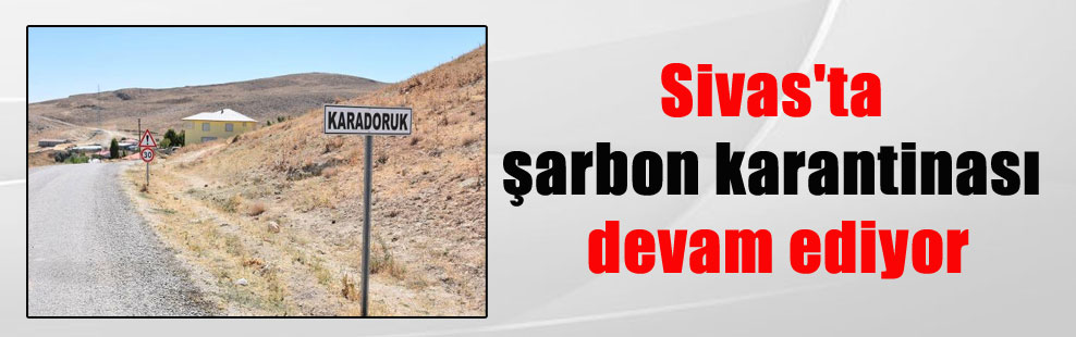 Sivas’ta şarbon karantinası devam ediyor