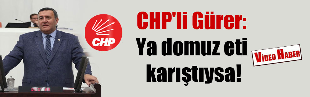 CHP’li Gürer: Ya domuz eti karıştıysa!