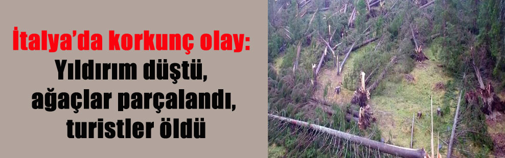 İtalya’da korkunç olay: Yıldırım düştü, ağaçlar parçalandı, turistler öldü