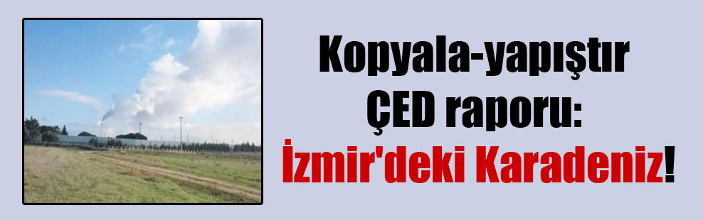 Kopyala-yapıştır ÇED raporu: İzmir’deki Karadeniz!