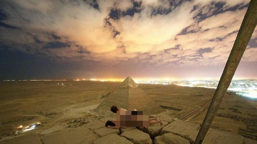 Piramitte cinsel ilişkiye girmişti… İki kişi gözaltına alındı
