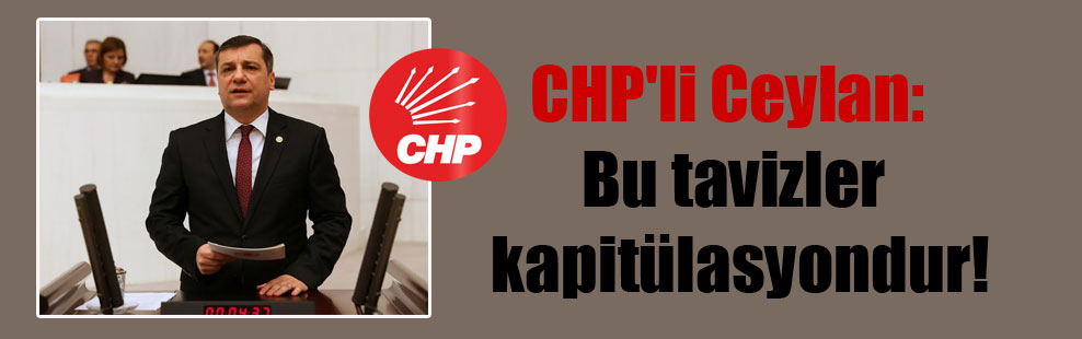 CHP’li Ceylan: Bu tavizler kapitülasyondur!