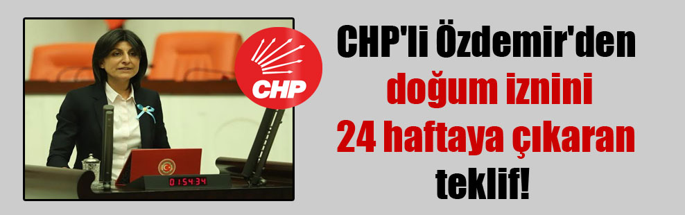 CHP’li Özdemir’den doğum iznini 24 haftaya çıkaran teklif!