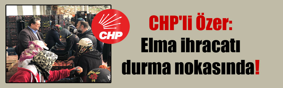 CHP’li Özer: Elma ihracatı durma nokasında!