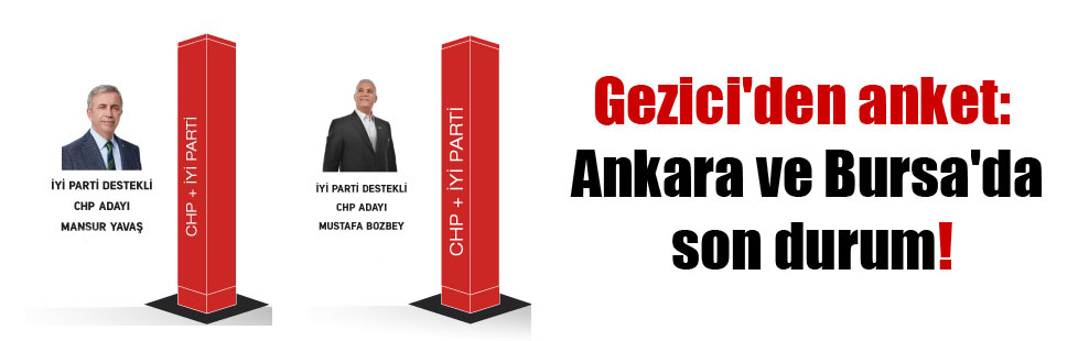 Gezici’den anket: Ankara ve Bursa’da son durum!