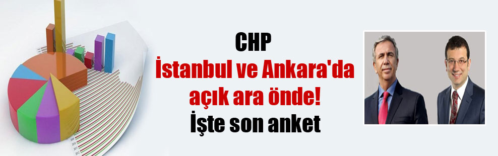 CHP İstanbul ve Ankara’da açık ara önde! İşte son anket
