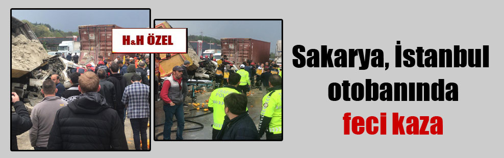 Sakarya, İstanbul otobanında feci kaza