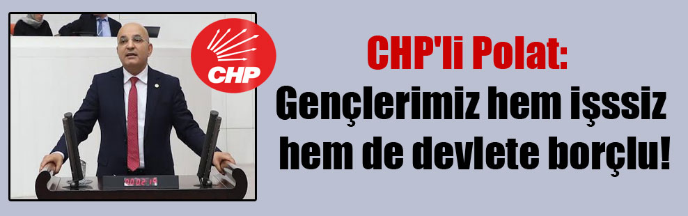 CHP’li Polat: Gençlerimiz hem işssiz hem de devlete borçlu!