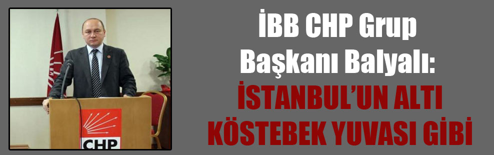 İBB CHP Grup Başkanı Balyalı: İstanbul’un altı köstebek yuvası gibi