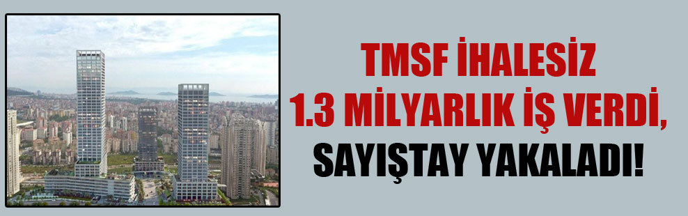 TMSF ihalesiz 1.3 milyarlık iş verdi, Sayıştay yakaladı!