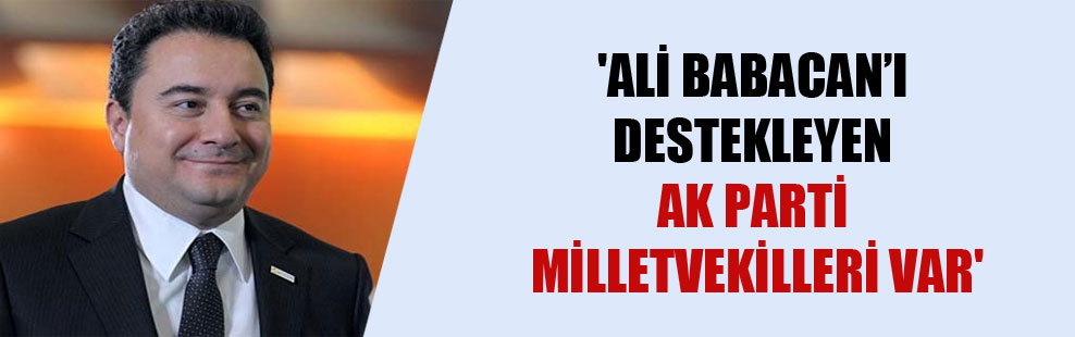 ‘Ali Babacan’ı destekleyen AK Parti milletvekilleri var’