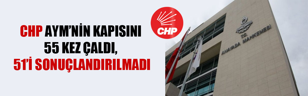 CHP AYM’nin kapısını 55 kez çaldı, 51’i sonuçlandırılmadı
