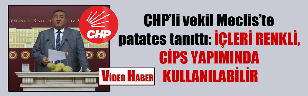 CHP’li vekil Meclis’te patates tanıttı: İçleri renkli, cips yapımında kullanılabilir