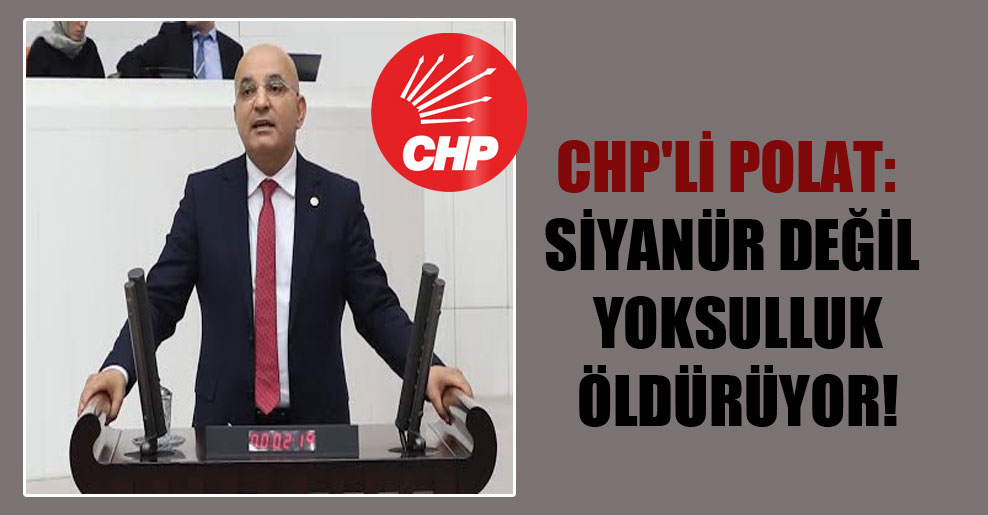 CHP’li Polat: Siyanür değil yoksulluk öldürüyor!
