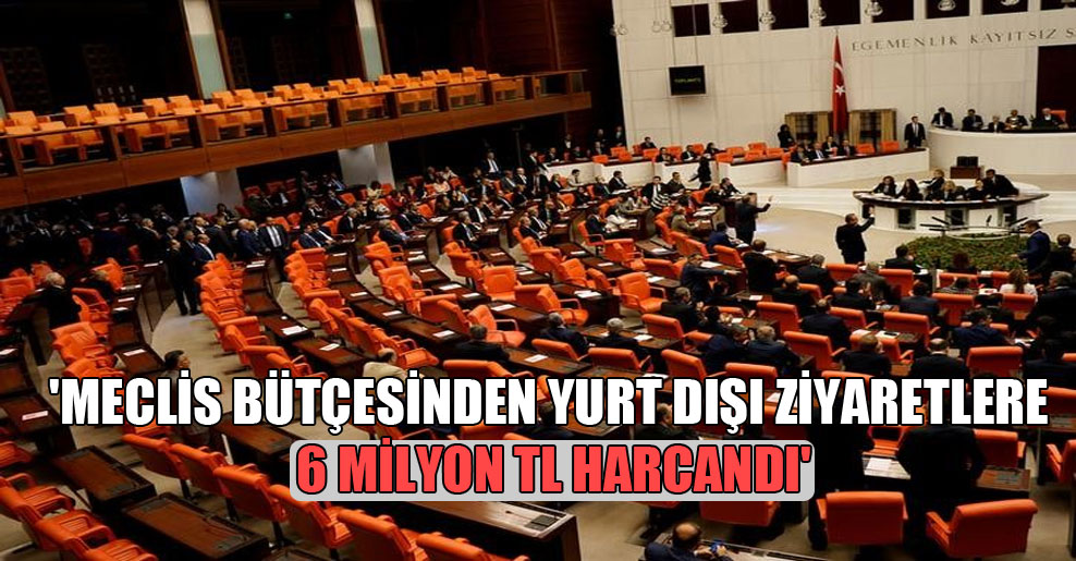 ‘Meclis bütçesinden yurt dışı ziyaretlere 6 milyon TL harcandı’