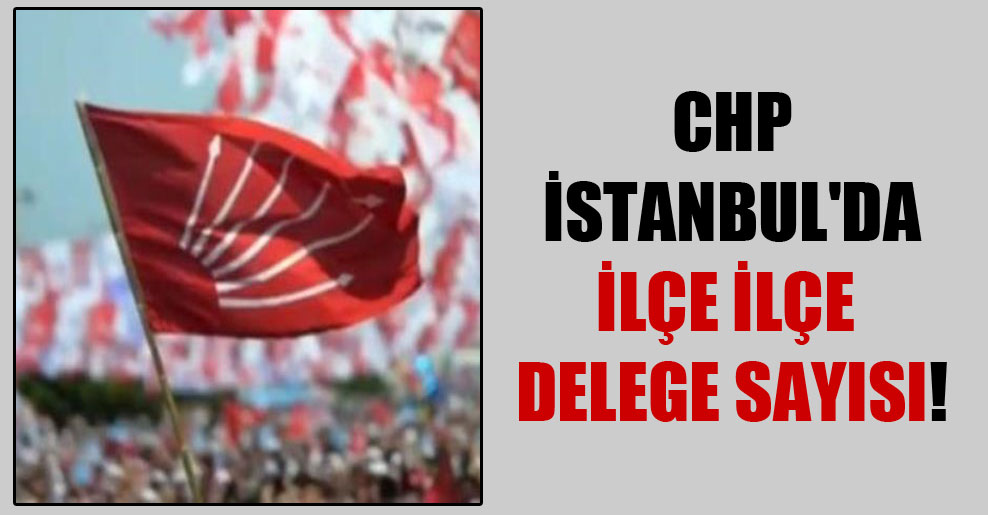 CHP İstanbul’da ilçe ilçe delege sayısı!