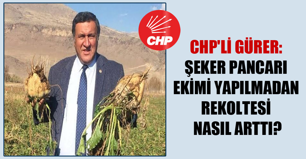 CHP’li Gürer: Şeker pancarı ekimi yapılmadan rekoltesi nasıl arttı?
