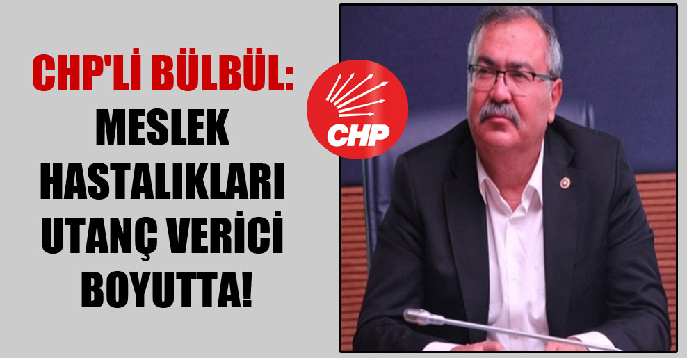 CHP’li Bülbül: Meslek hastalıkları utanç verici boyutta!