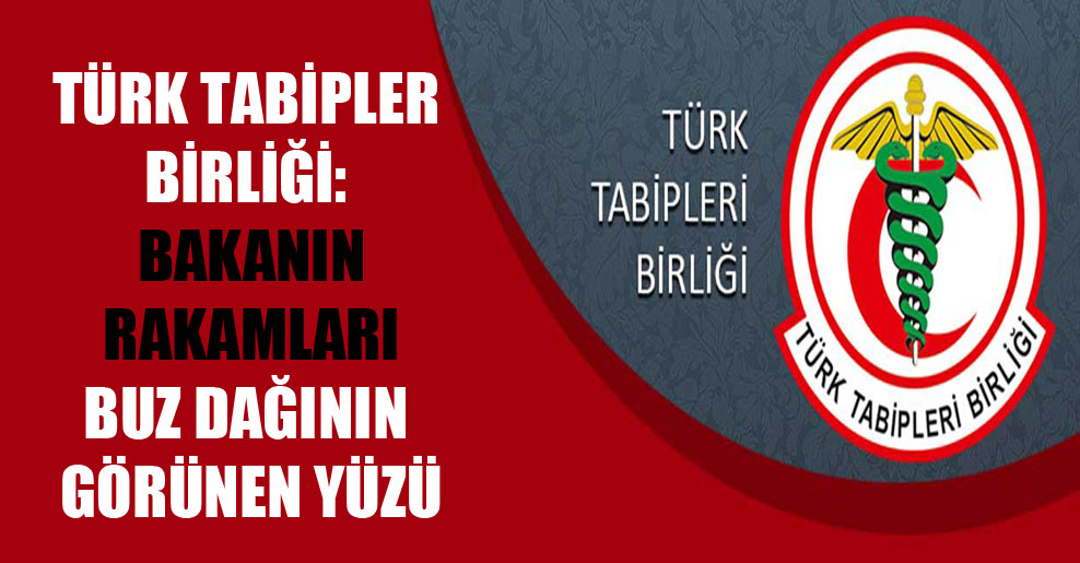 Türk Tabipler Birliği: Bakanın rakamları buz dağının görünen yüzü