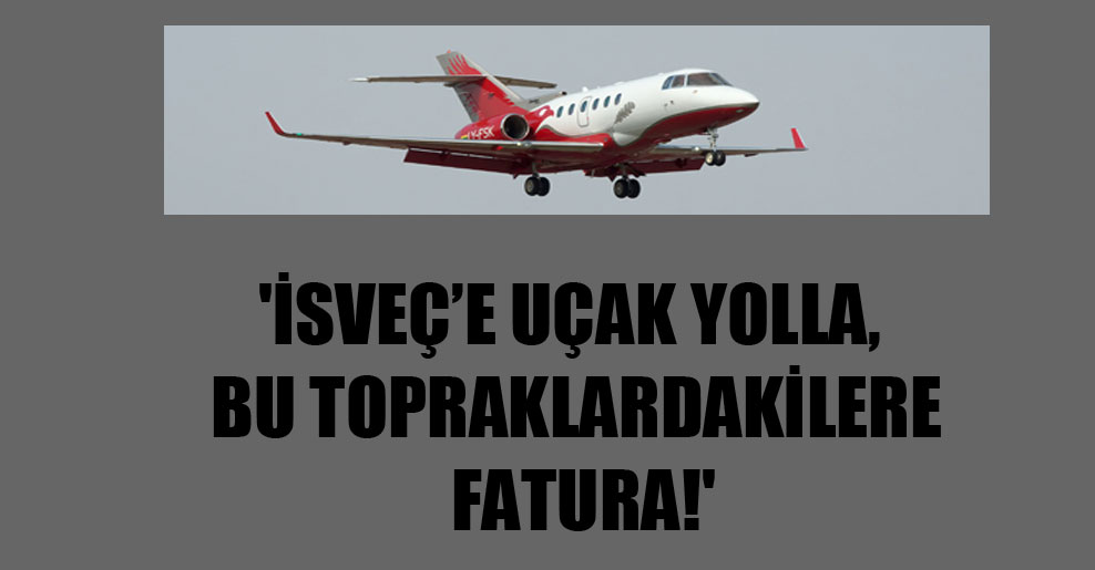 ‘İsveç’e uçak yolla, bu topraklardakilere fatura!’