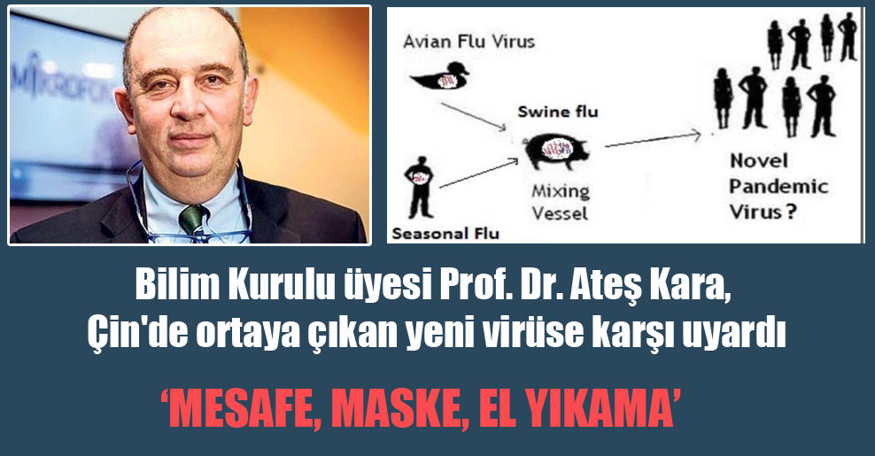 Bilim Kurulu üyesi Prof. Dr. Ateş Kara, Çin’de ortaya çıkan yeni virüsse karşı uyardı