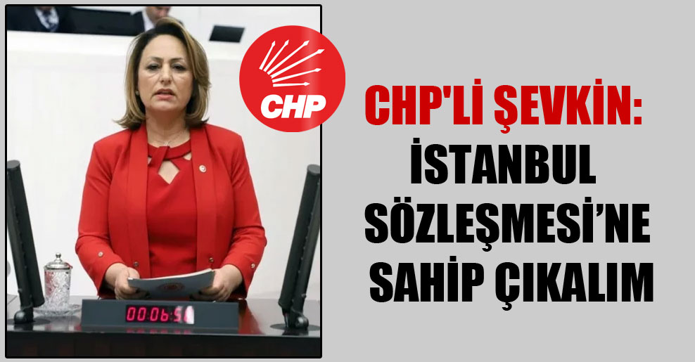 CHP’li Şevkin: İstanbul Sözleşmesi’ne sahip çıkalım
