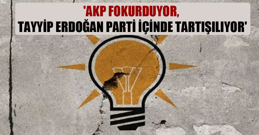 ‘AKP fokurduyor, Tayyip Erdoğan parti içinde tartışılıyor’