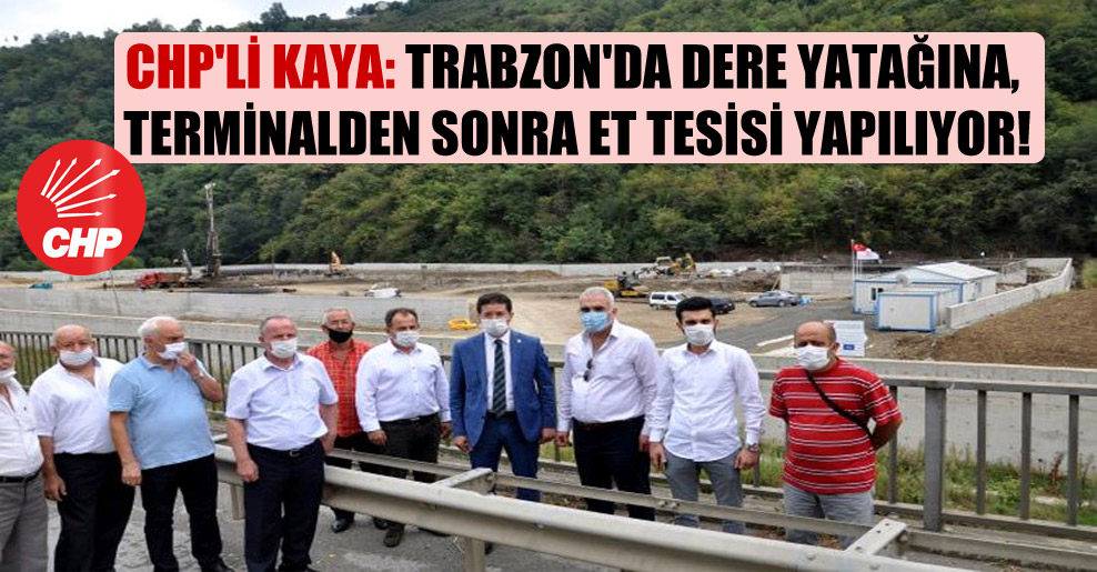 CHP’li Kaya: Trabzon’da dere yatağına, terminalden sonra et tesisi yapılıyor!