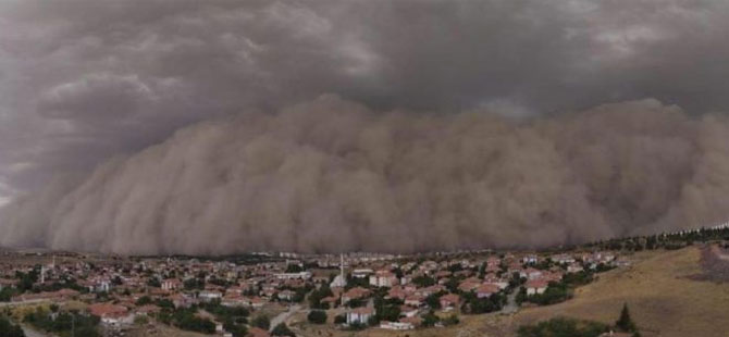 Ankara’da kum fırtınası!