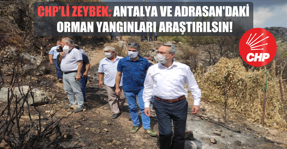 CHP’li Zeybek: Antalya ve Adrasan’daki orman yangınları araştırılsın!