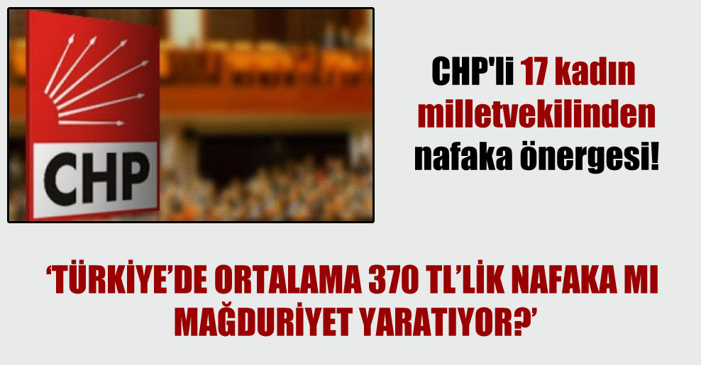 CHP’li 17 kadın milletvekilinden nafaka önergesi!
