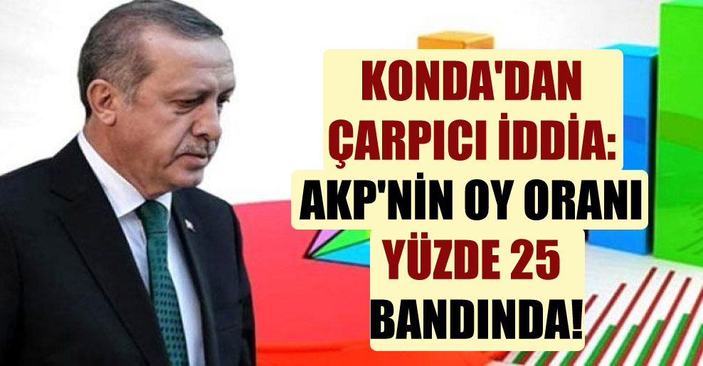 KONDA’dan çarpıcı iddia: AKP’nin oy oranı yüzde 25 bandında!