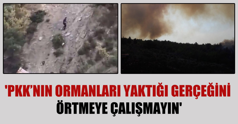 ‘PKK’nın ormanları yaktığı gerçeğini örtmeye çalışmayın’