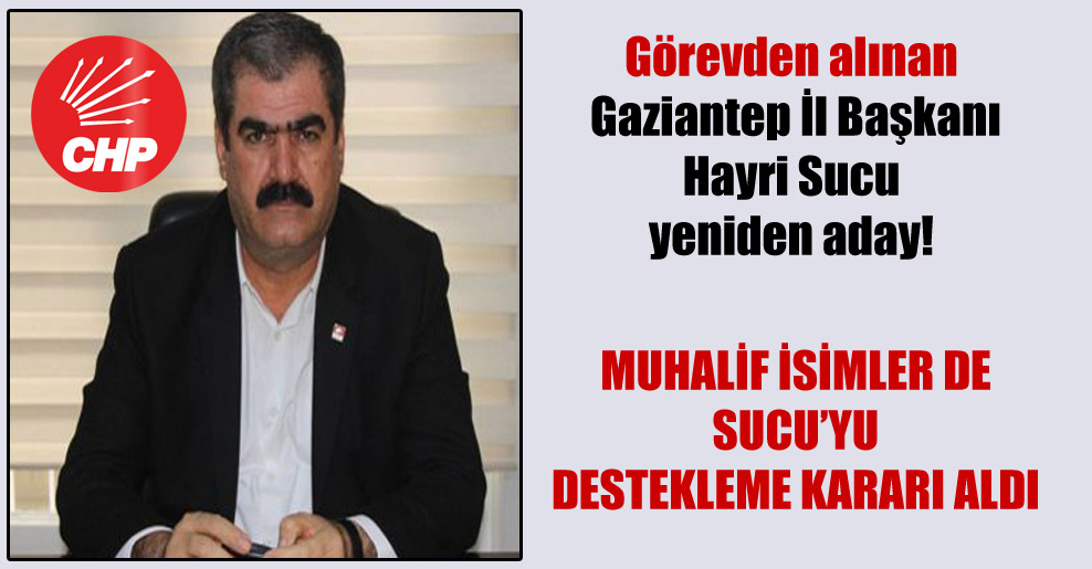 Görevden alınan Gaziantep İl Başkanı Hayri Sucu yeniden aday!
