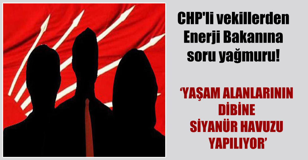 CHP’li vekillerden Enerji Bakanına soru yağmuru!