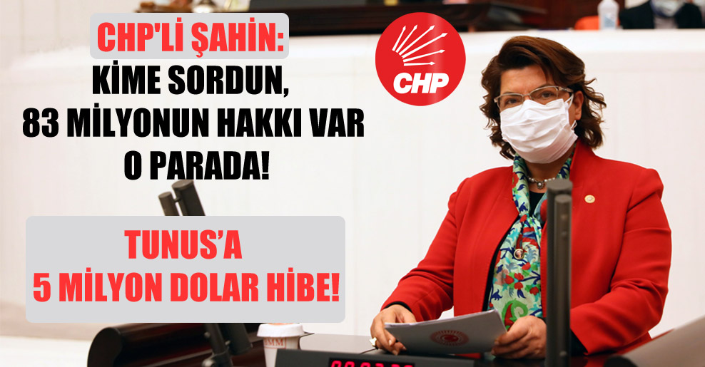 CHP’li Şahin: Kime sordun, 83 milyonun hakkı var o parada!