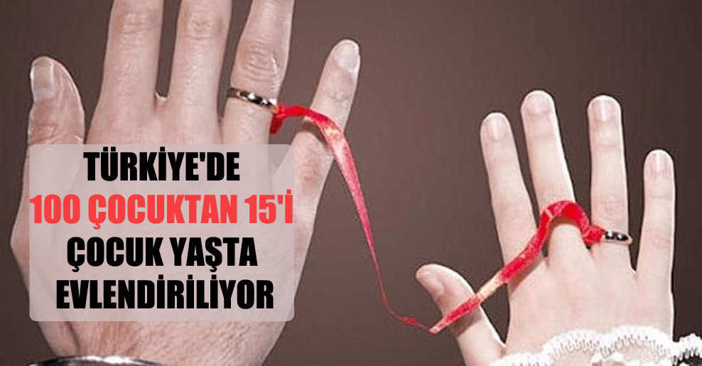 Türkiye’de 100 çocuktan 15’i çocuk yaşta evlendiriliyor