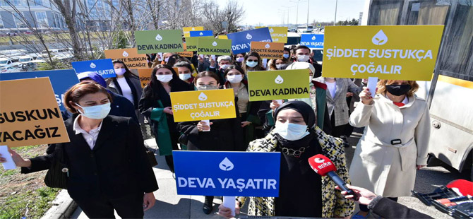 Deva Partili kadınlar İstanbul Sözleşmesi için Danıştay’a yürüdü!