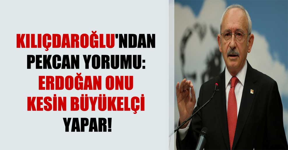 Kılıçdaroğlu’ndan Pekcan yorumu: Erdoğan onu kesin büyükelçi yapar!