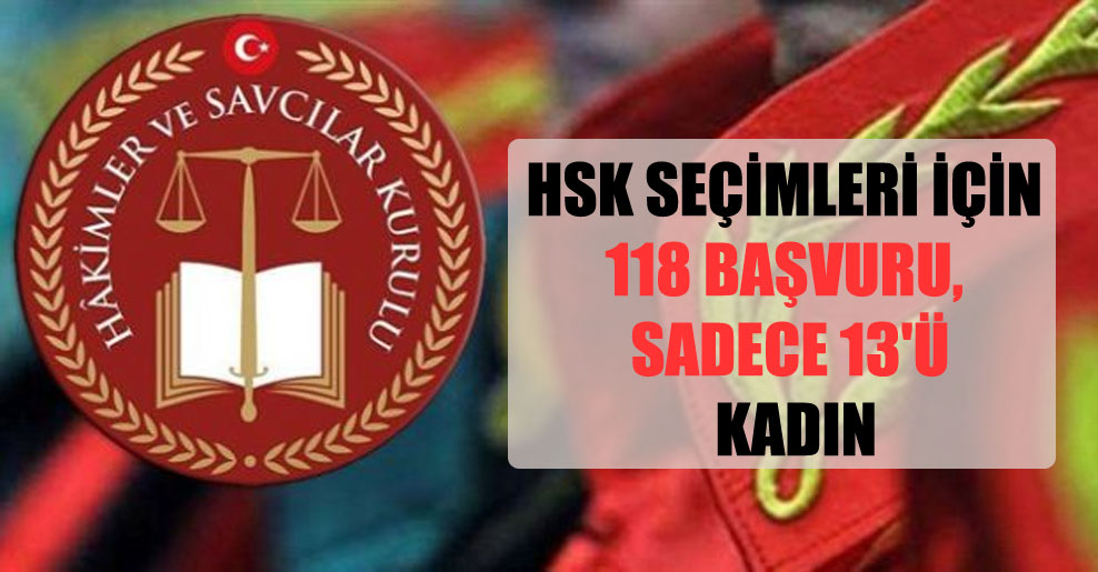 HSK seçimleri için 118 başvuru, sadece 13’ü kadın