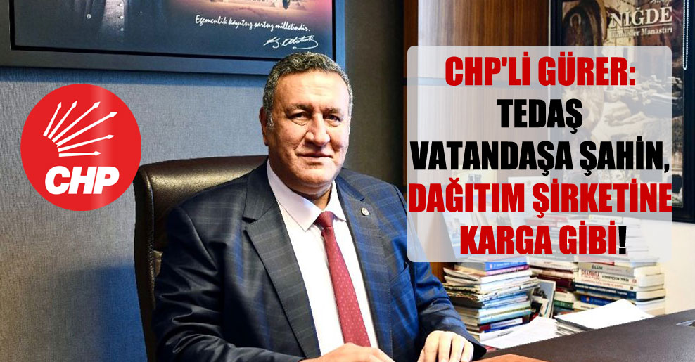 CHP’li Gürer: TEDAŞ vatandaşa şahin, dağıtım şirketine karga gibi!