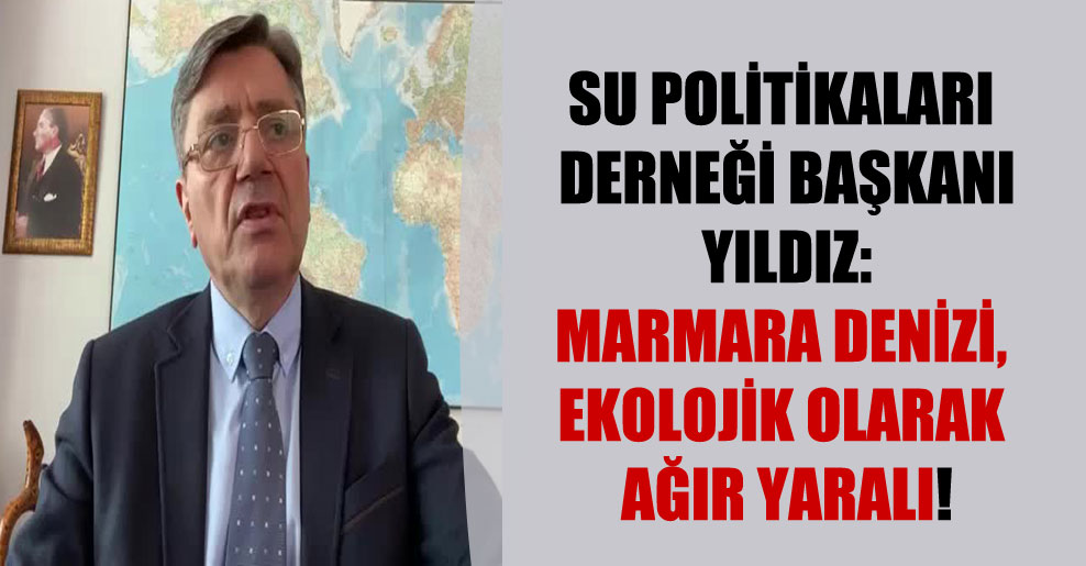 Su Politikaları Derneği Başkanı Yıldız: Marmara denizi, ekolojik olarak ağır yaralı!